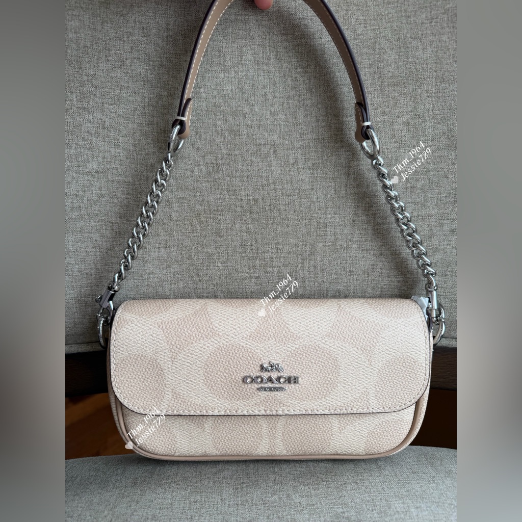 Nwtcoach Hailey Flap Crossbody Bag In Signaturecoach Can70 Fast Shipping
